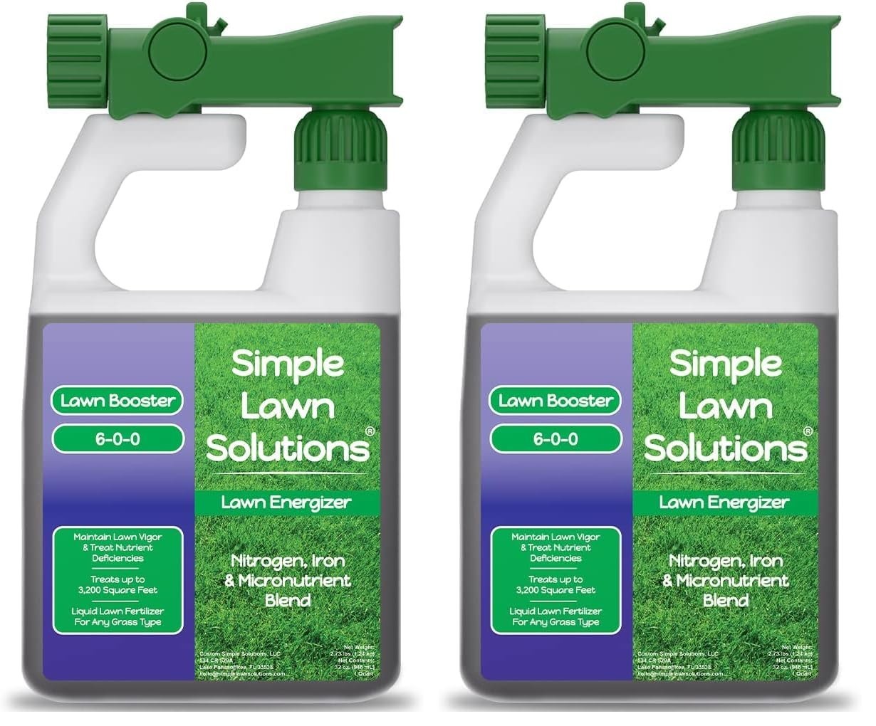 Lawn Energizer Liquid Fertilizer Spray 64 oz 2-Pack 6-0-0 Nitrogen Iron