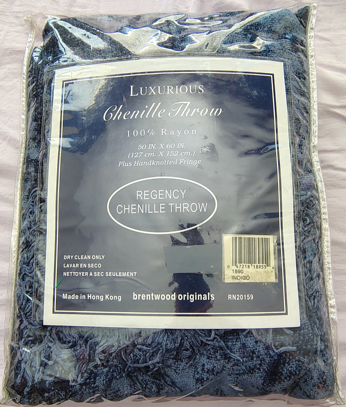 Vtg Brentwood Originals Luxury Chenille Throw W Fringe Blue Navy 50 X 60 New B29 Vtg Brentwood Originals Luxury Chenille Throw W Fringe Blue Navy 50 X 60 New B29