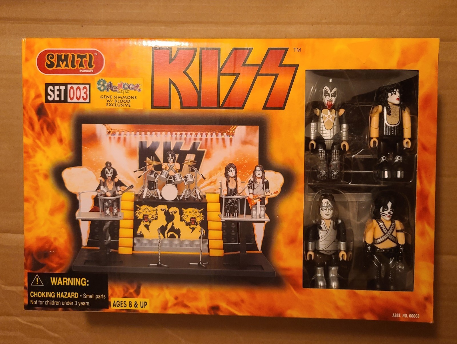 KISS Smiti Playset, Spencer Gifts Exclusive Gene w/Blood, New In Box