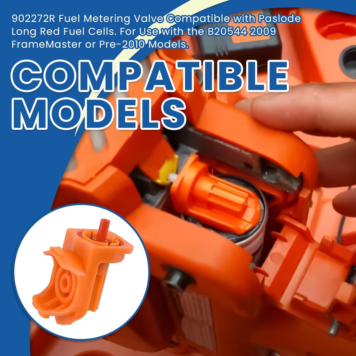 New 902272R Metering Valve Red - One Piece Fits Paslode Orange Fuel Cell Framers