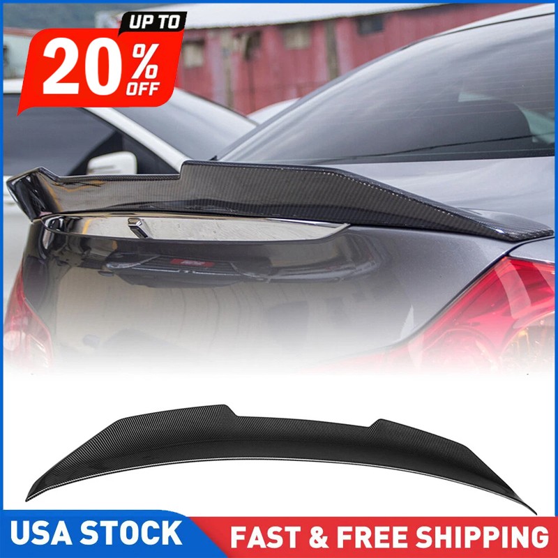For Infiniti G35 G37 4/Door Sedan PSM Rear Trunk Spoiler Wing Lip Carbon Fiber