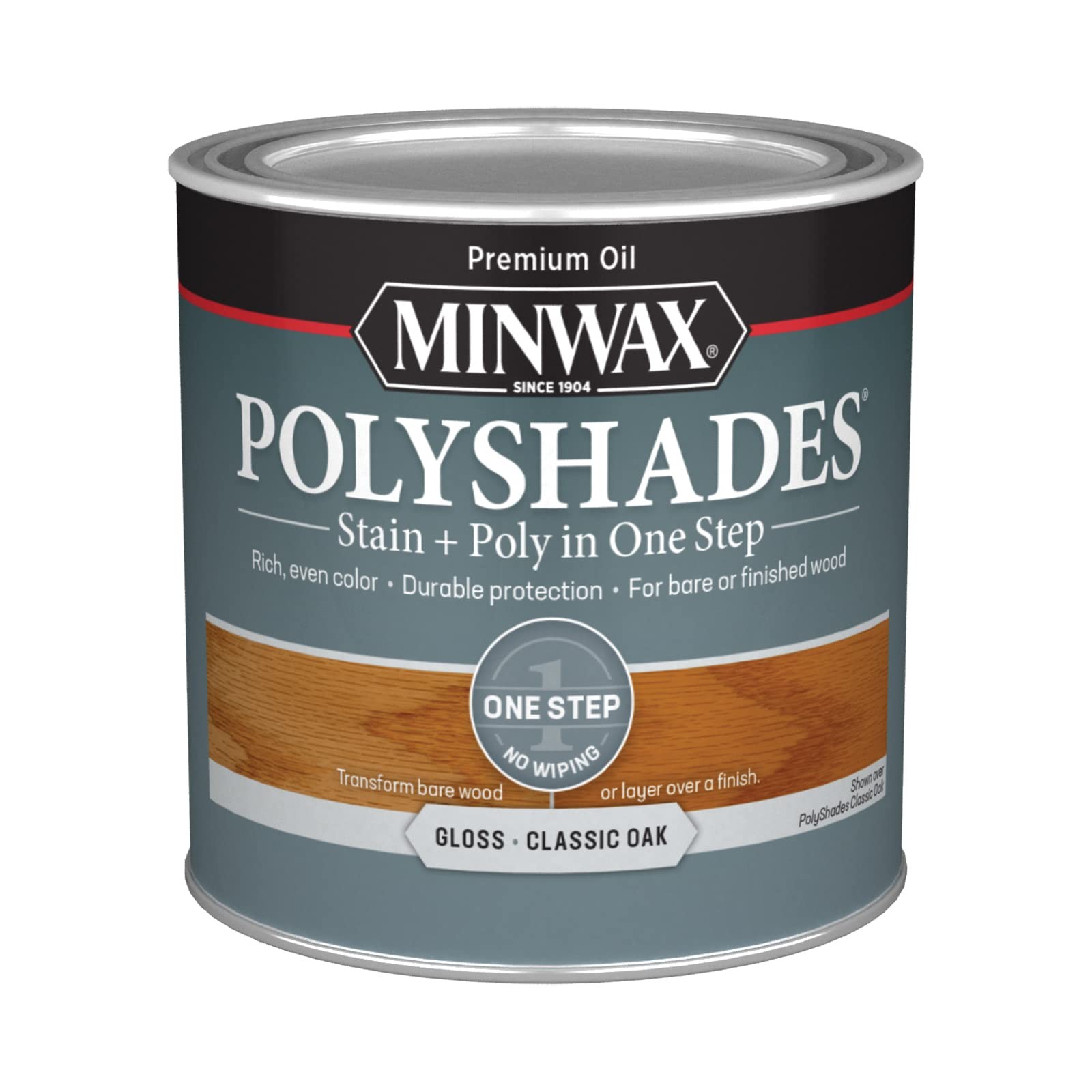Minwax PolyShades Classic Oak 1 2 Pint Wood Stain and Finish in One Minwax PolyShades Classic Oak 1 2 Pint Wood Stain and Finish in One
