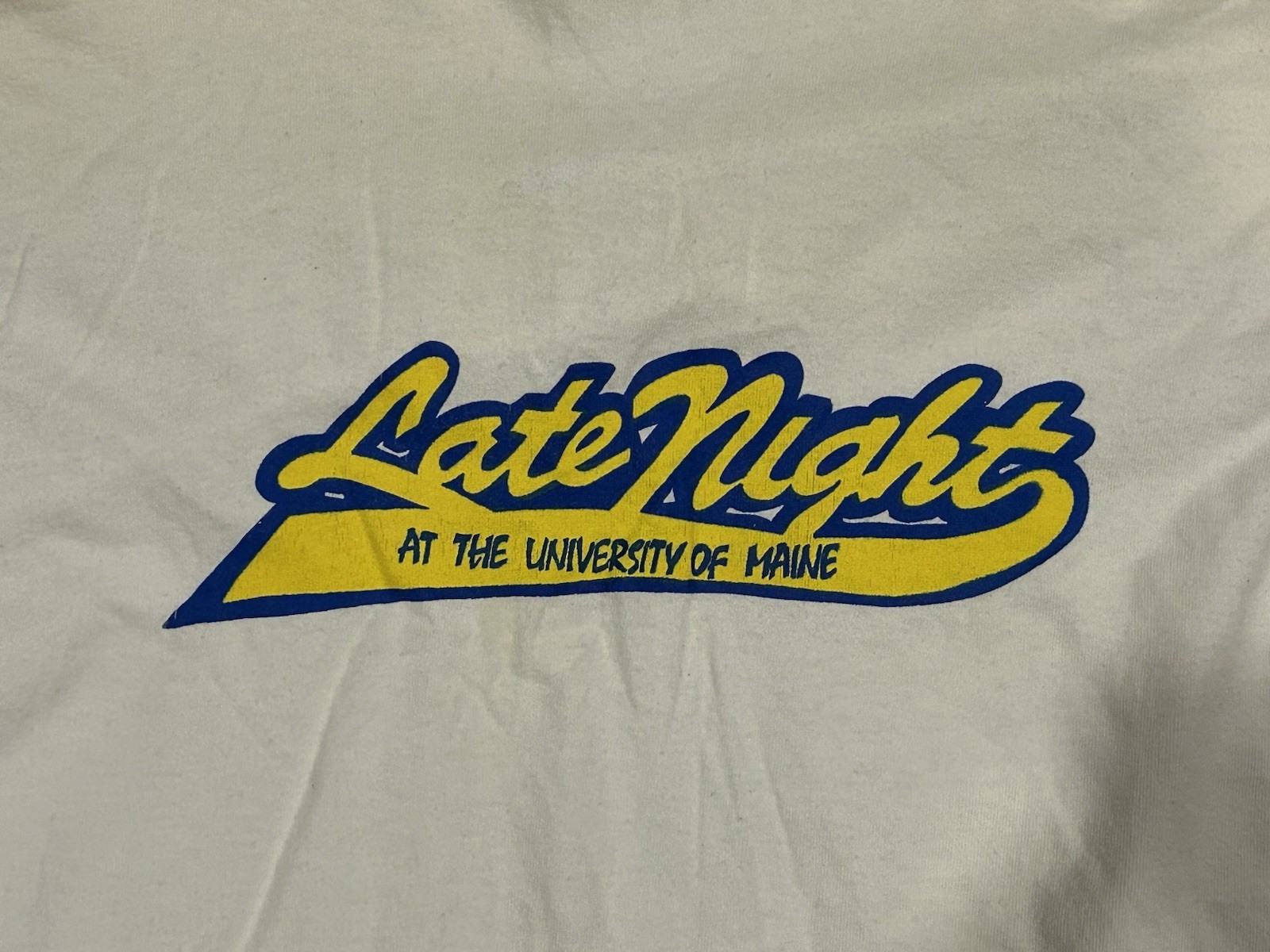 Vintage 90s University of Maine T-Shirt Late Night XL Top Ten Biggest Lies Vintage 90s University of Maine T-Shirt Late Night XL Top Ten Biggest Lies