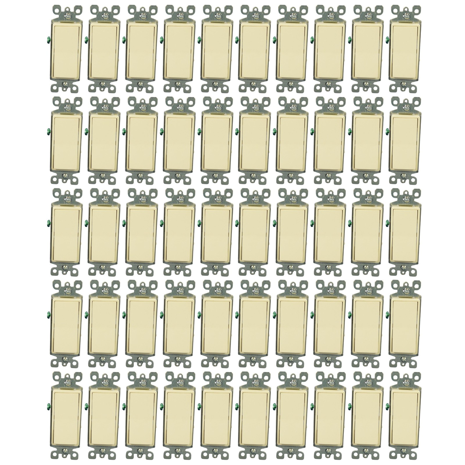 Leviton 5603-2A Almond 3-Way Decora Rocker Wall Light Switch 15A 120/277VAC 50pc