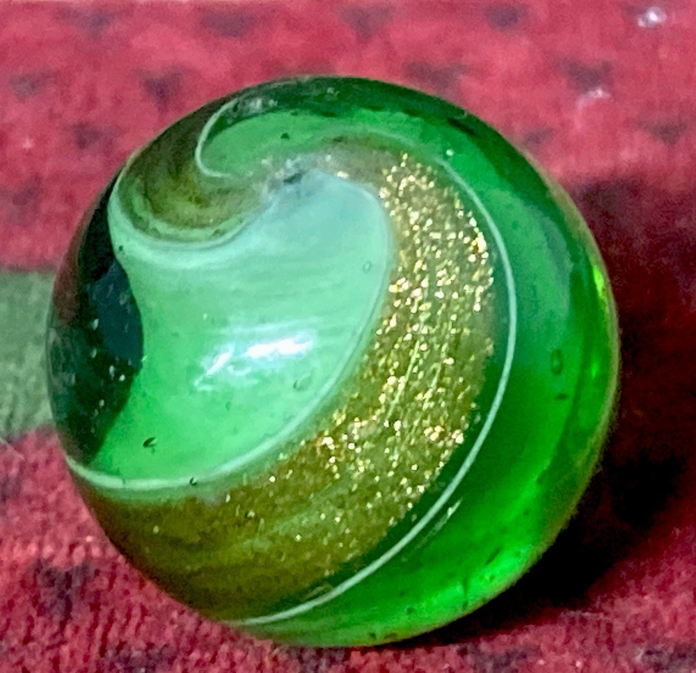 😎Rare German Handmade Ribbon Lutz W/Apple Green Glass-Mint- .76 “Big Boy” #32 😎Rare German Handmade Ribbon Lutz W/Apple Green Glass-Mint- .76 “Big Boy” #32