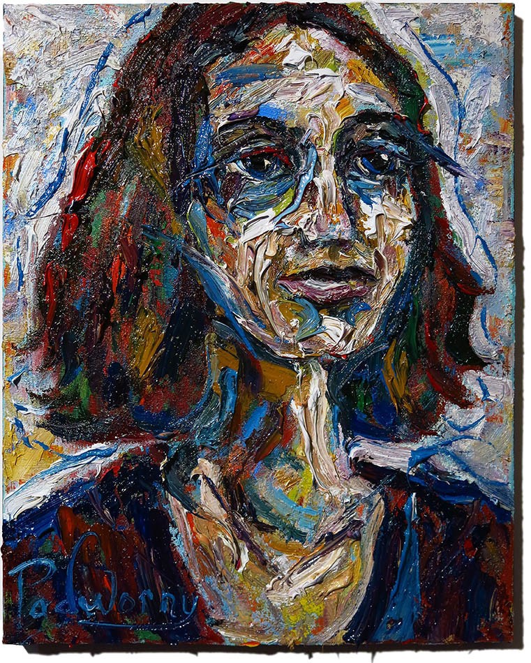 MODERN ORIGINAL OIL█PAINTING VINTAGE█ART SIGNED PORTRAIT FEMALE BUY FOR SALE POP