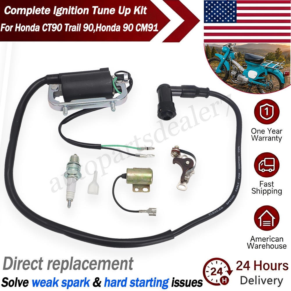 Ignition Tune Up Complete Kit For Honda CT90 Trail 90 , Honda 90 CM91 1966-1979 Ignition Tune Up Complete Kit For Honda CT90 Trail 90 , Honda 90 CM91 1966-1979