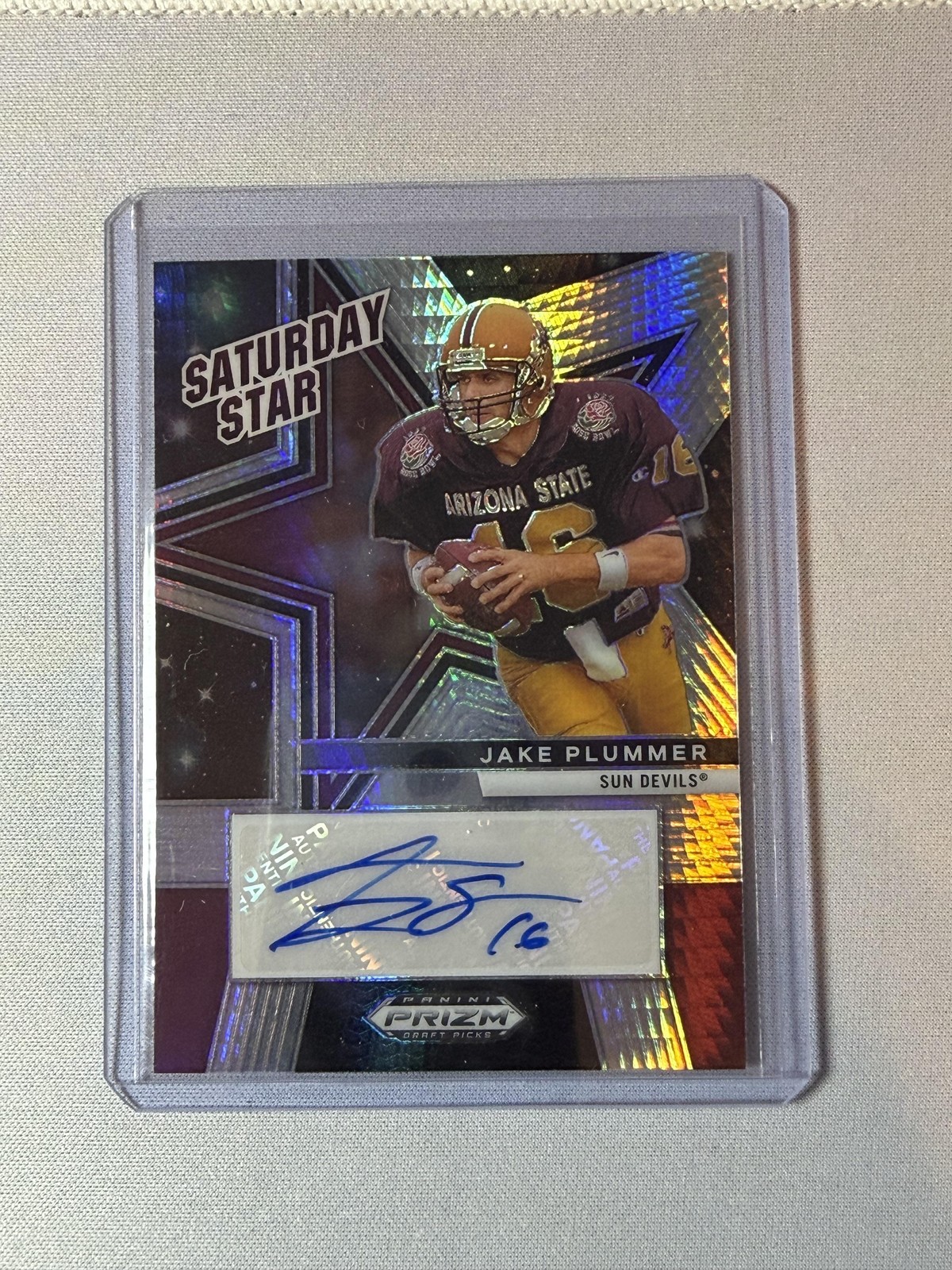 2025 Panini Prizm Draft #SSS-JPR Jake Plummer Saturday Stars Autographs Hyper 2025 Panini Prizm Draft #SSS-JPR Jake Plummer Saturday Stars Autographs Hyper