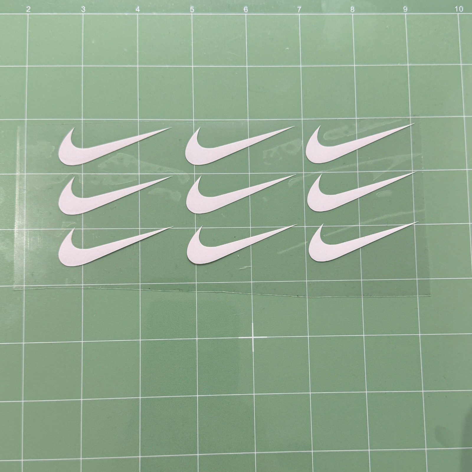 Nike swoosh Heat Transfer 9pcs Iron On Logo Reflective silver/white  sports diy