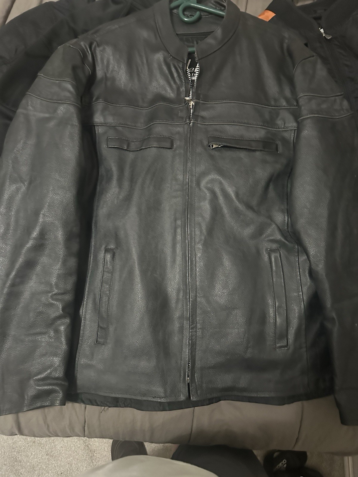 Vintage Henig Furs & Leathers men\'s black leather Riding jacket XXXL Vintage Henig Furs & Leathers men\'s black leather Riding jacket XXXL