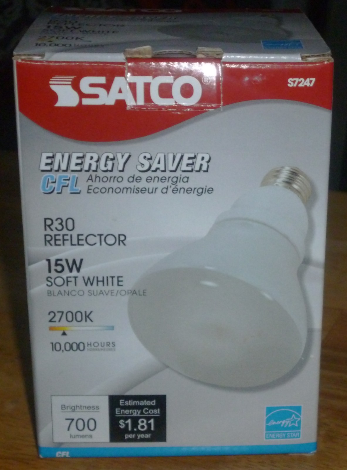 Satco 15-watt Soft White R30 Reflector CFL Energy Saver Bulb (S7247)
