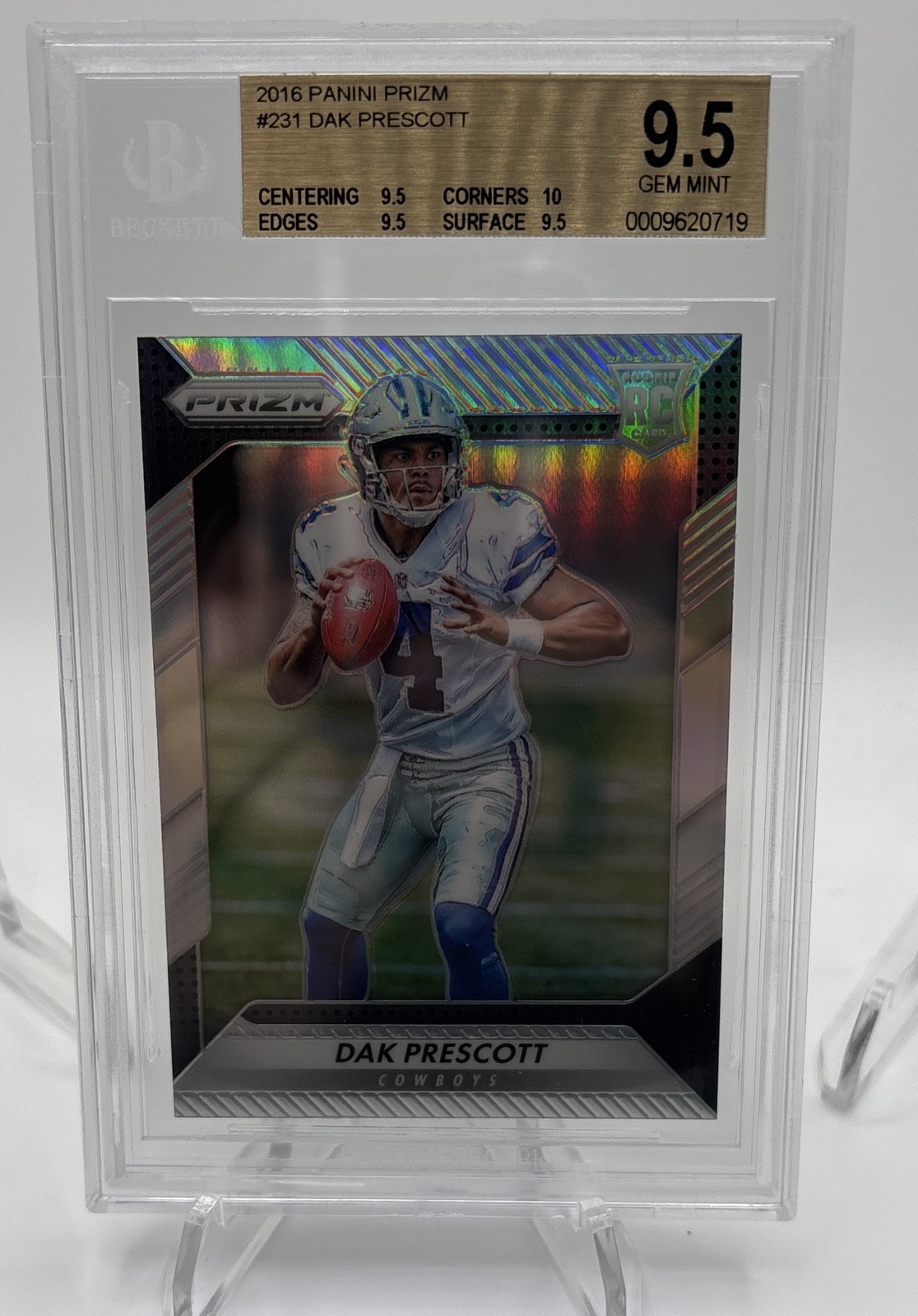 2016 Panini Prizm - Rookie Dak Prescott #231 Silver Prizm (RC) BGS 9.5 2016 Panini Prizm - Rookie Dak Prescott #231 Silver Prizm (RC) BGS 9.5