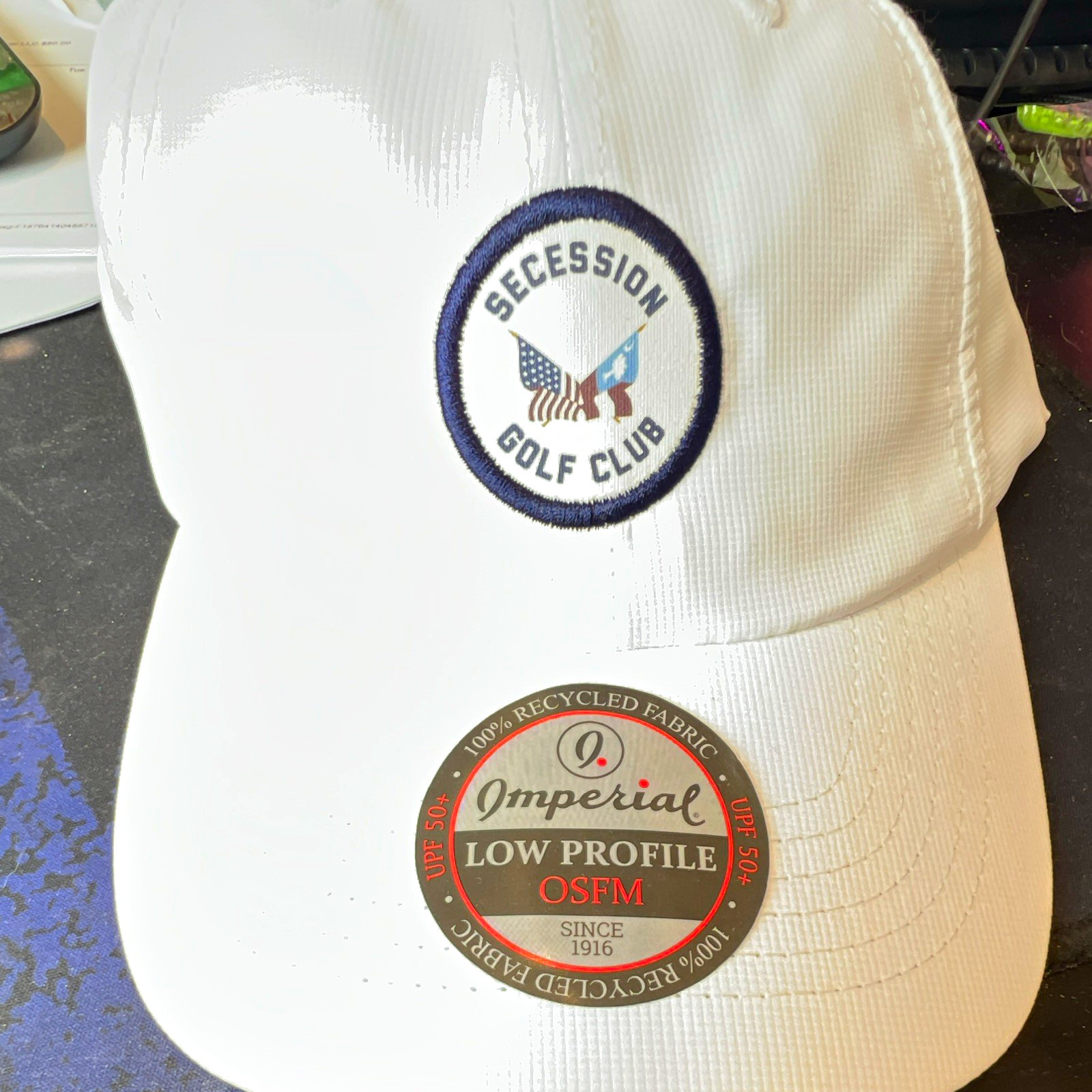 Imperial Secession Golf Club 2026 Harmon Cup Golf Cap Hat OS One Size White Gray Imperial Secession Golf Club 2026 Harmon Cup Golf Cap Hat OS One Size White Gray