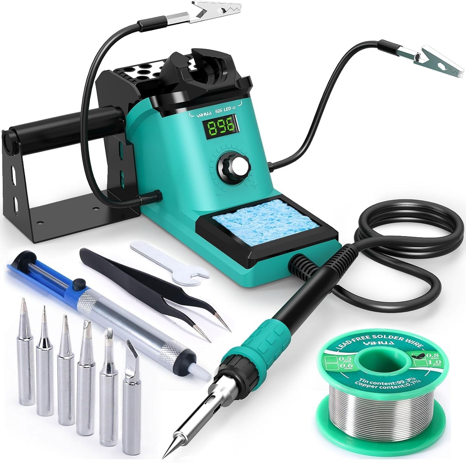 Complete ESD-Safe Soldering Iron Kit with 12-in-1 Features & Digital Control