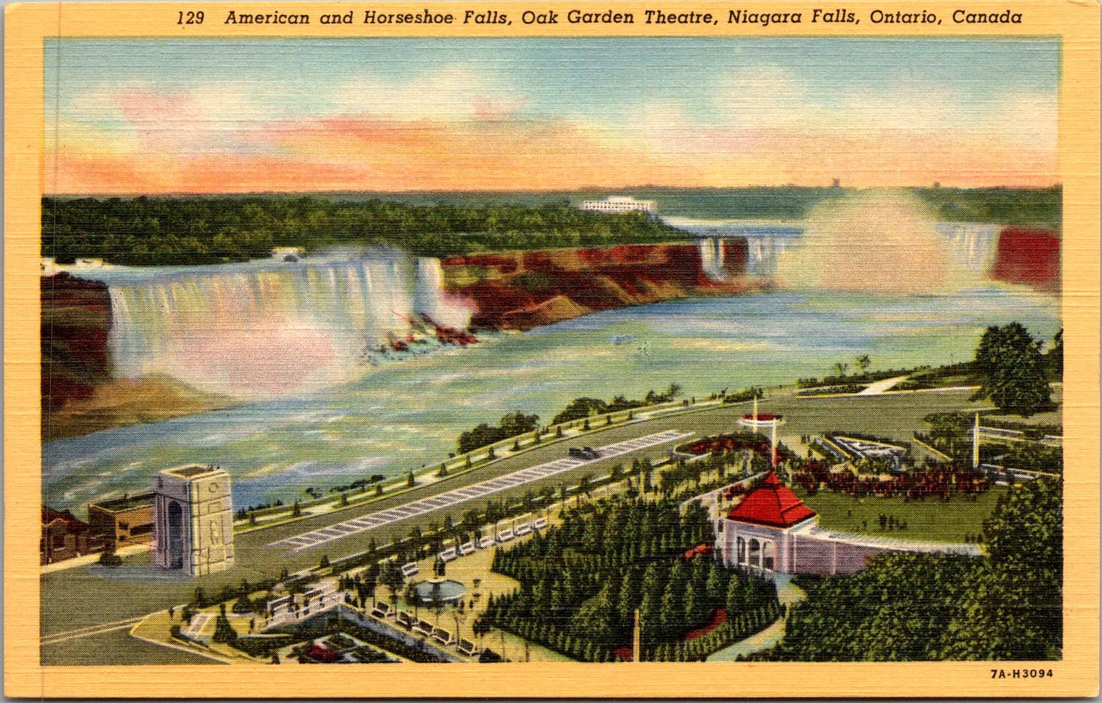 American and Horseshoe Falls Niagara Falls Ontario Vintage Postcard 5P18-15-A American and Horseshoe Falls Niagara Falls Ontario Vintage Postcard 5P18-15-A