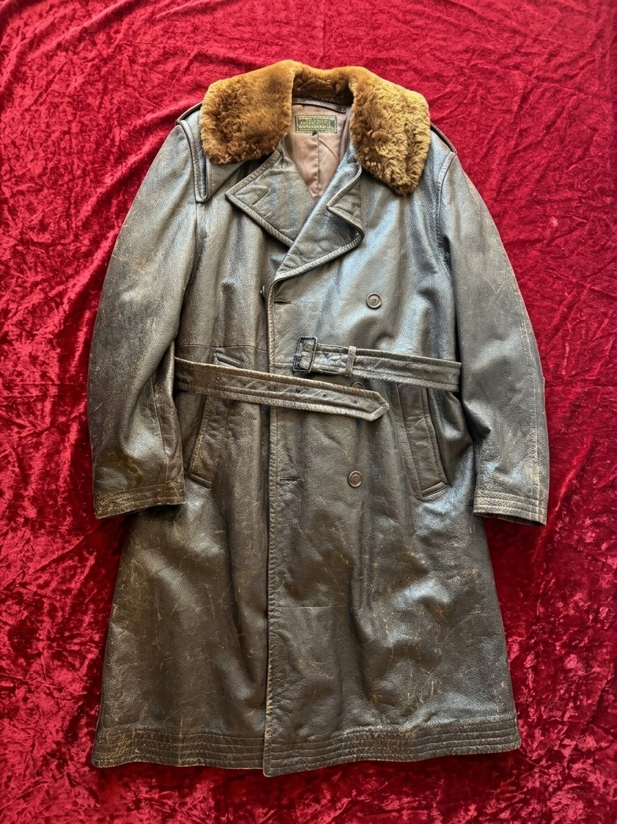 1940’s EDMUND T. CHURCH US NAVY M-69F AIRCRAFT TRANSPORT LEATHER SIZE 44