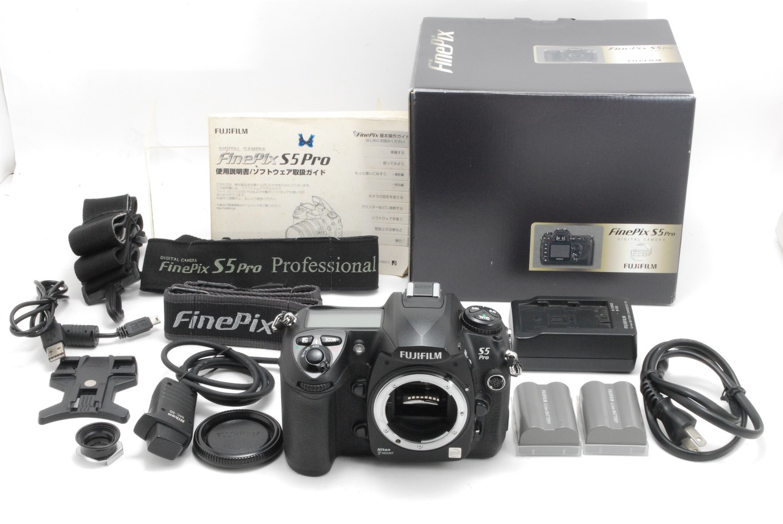 [Almost MINT w/2 Batteries] Fujifilm Finepix S5 Pro DSLR Camera 12.3MP JAPAN