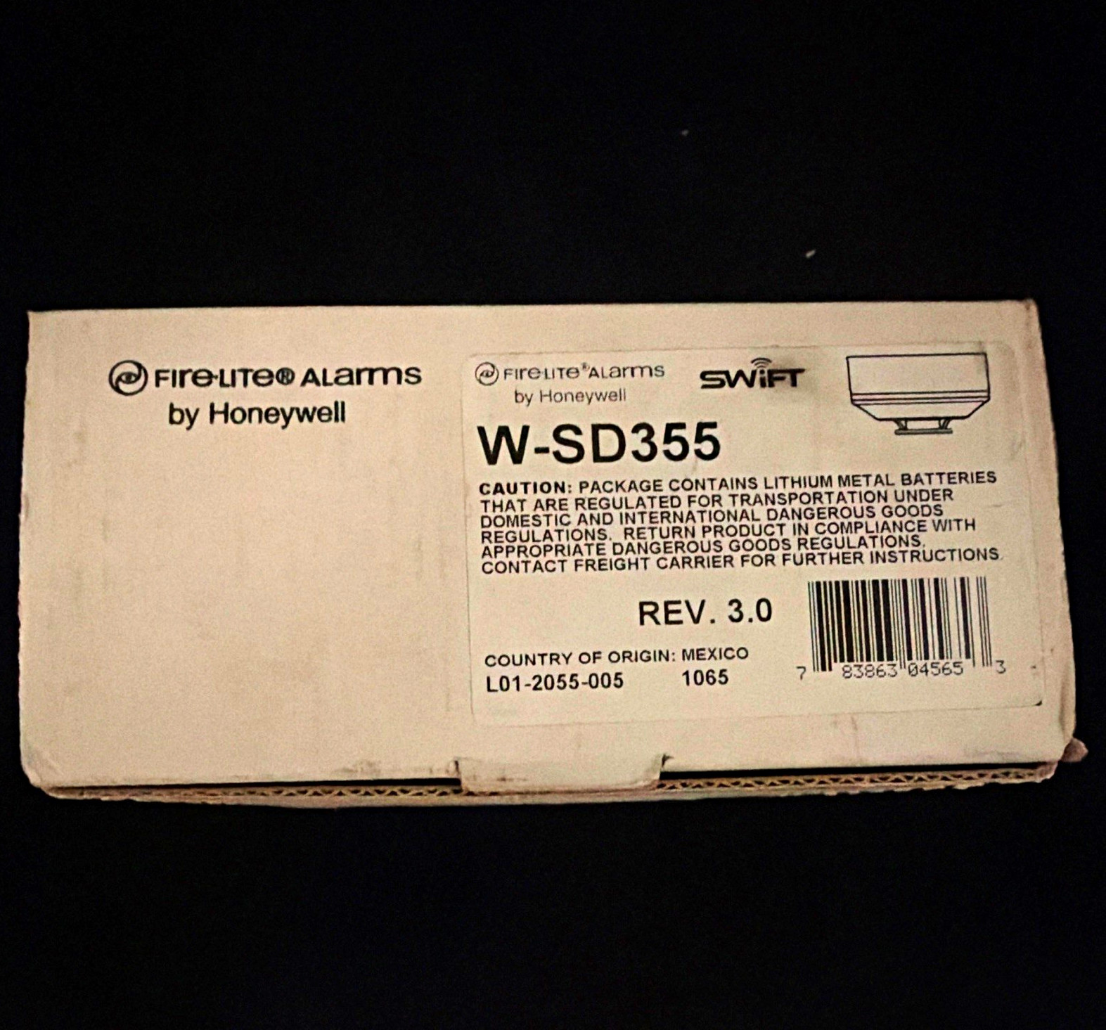 Fire-Lite Alarms by Honeywell SWIFT Wireless Detector W-SD355 Rev 3.0