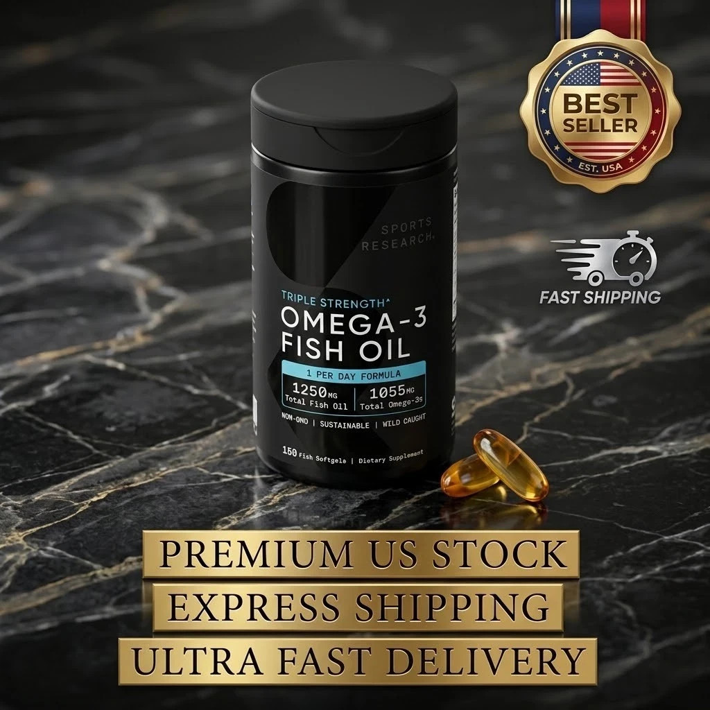 Triple Strength Omega 3 Fish Oil Burpless Supplement EPA DHA Fatty Acids 150 ct Triple Strength Omega 3 Fish Oil Burpless Supplement EPA DHA Fatty Acids 150 ct