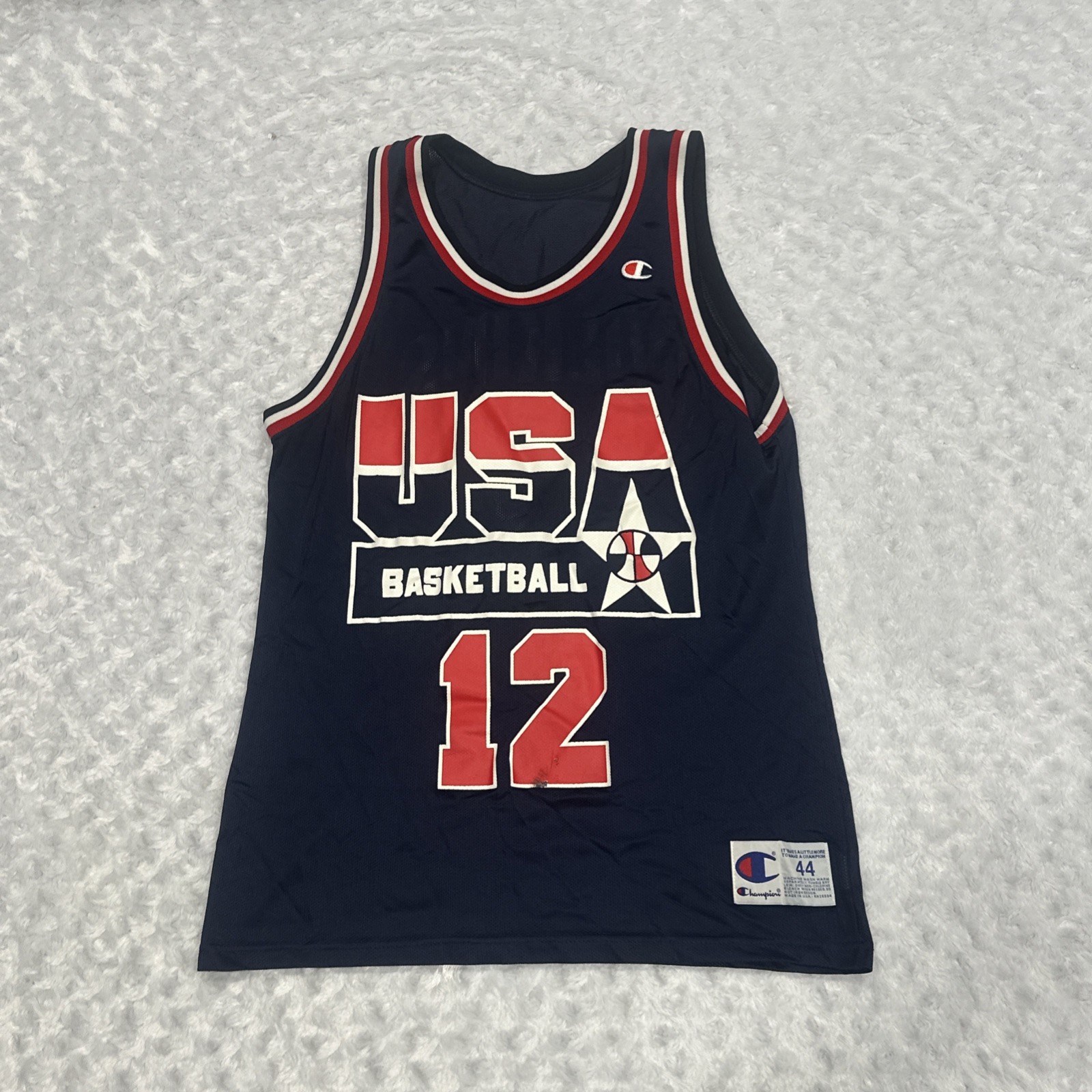 Vintage 90s Champion Dream Team USA Olympic Dominique Wilkins Jersey Size 44 Vintage 90s Champion Dream Team USA Olympic Dominique Wilkins Jersey Size 44