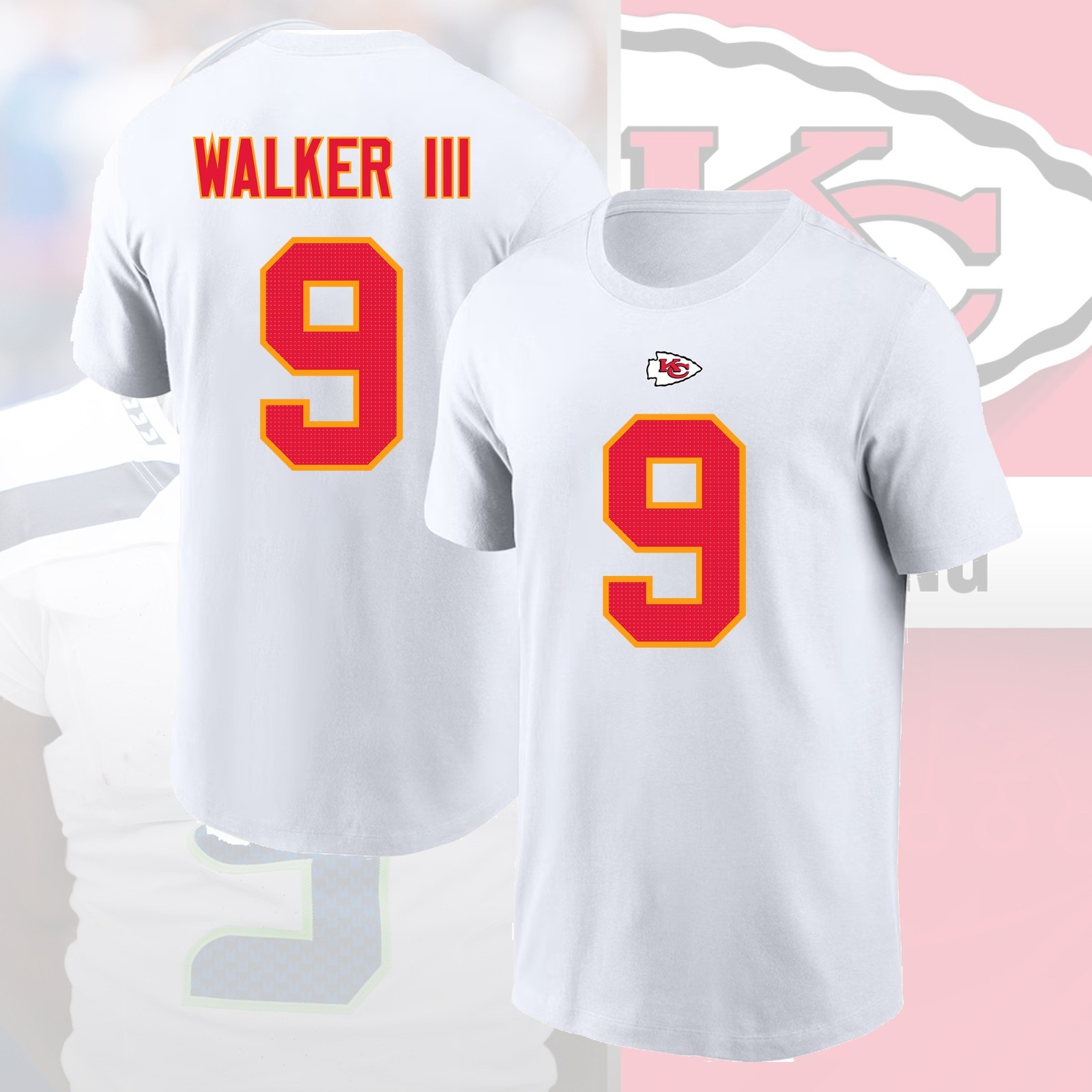 NEW - Welcome Kenneth Walker III #9 Kansas City Chiefs 2026 Player Name & Number NEW - Welcome Kenneth Walker III #9 Kansas City Chiefs 2026 Player Name & Number