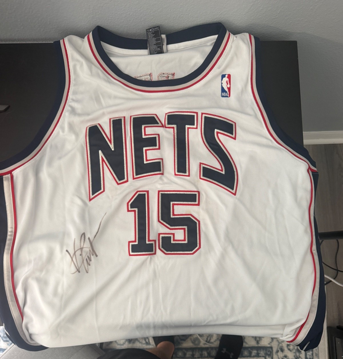 Vince Carter New Jersey Nets Signed Jersey, Size 56. Adidas Authentic. JSA Vince Carter New Jersey Nets Signed Jersey, Size 56. Adidas Authentic. JSA