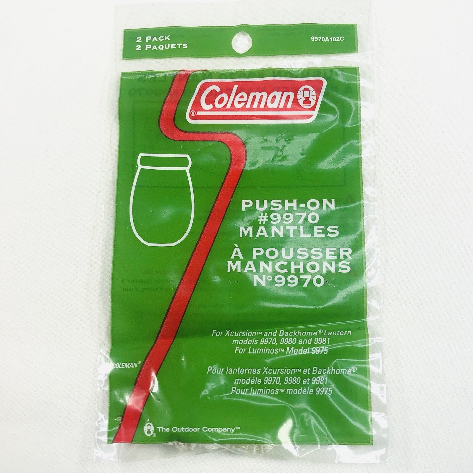 New Coleman 9970 Push-on Lantern Mantles 2 Pack 9970A102C for 9970 9980 & 9981