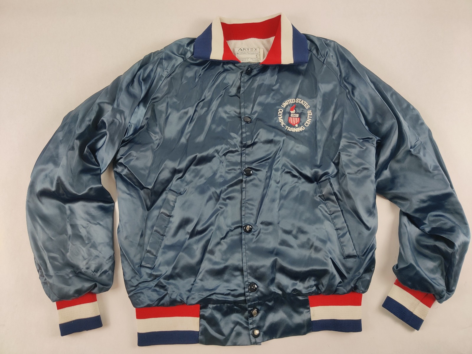 Used Vtg United States Olympic Training Center Jacket Size Small Blue Artex 80s Used Vtg United States Olympic Training Center Jacket Size Small Blue Artex 80s