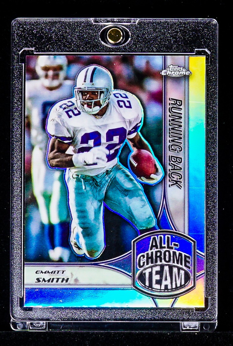 Emmitt Smith RARE ALL-CHROME TEAM REFRACTOR CARD Dallas Cowboys HOF