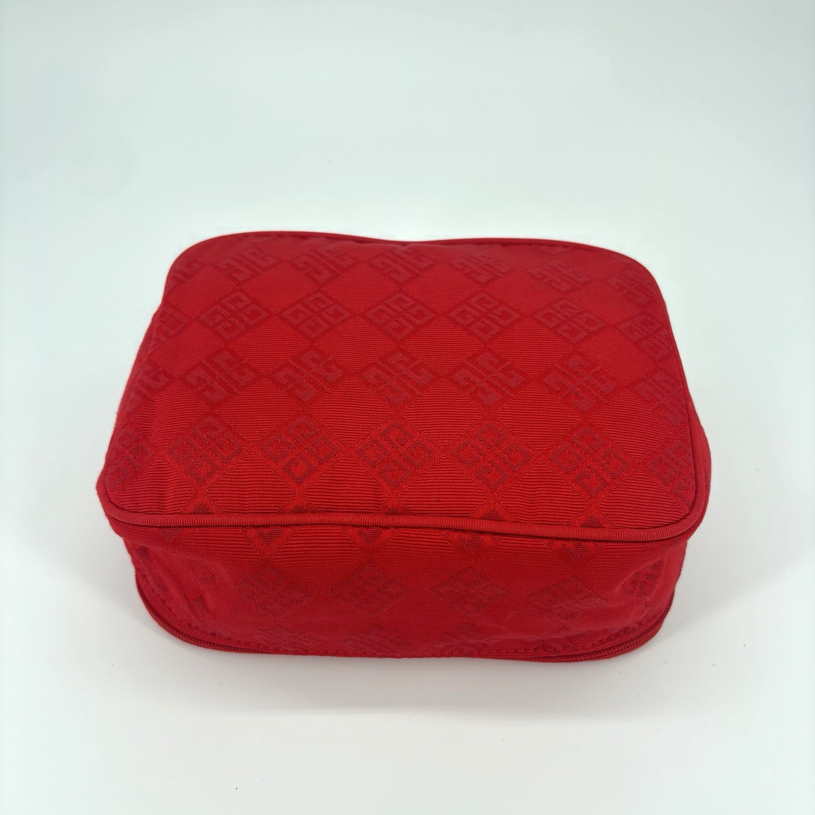 Vintage Givenchy Makeup Bag/Pouch Amarige de Givenchy Ruby Red Jacquard Monogram
