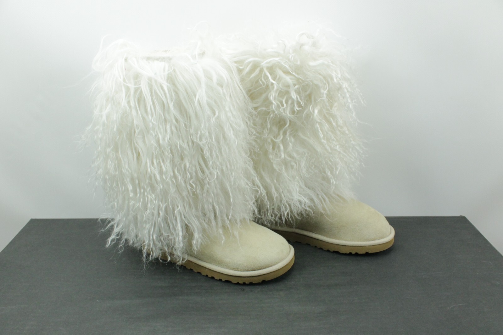Ugg Australia Sheepskin Mongolian Tall Cuff Boots 3166 Size: US 5 EU36 22cm