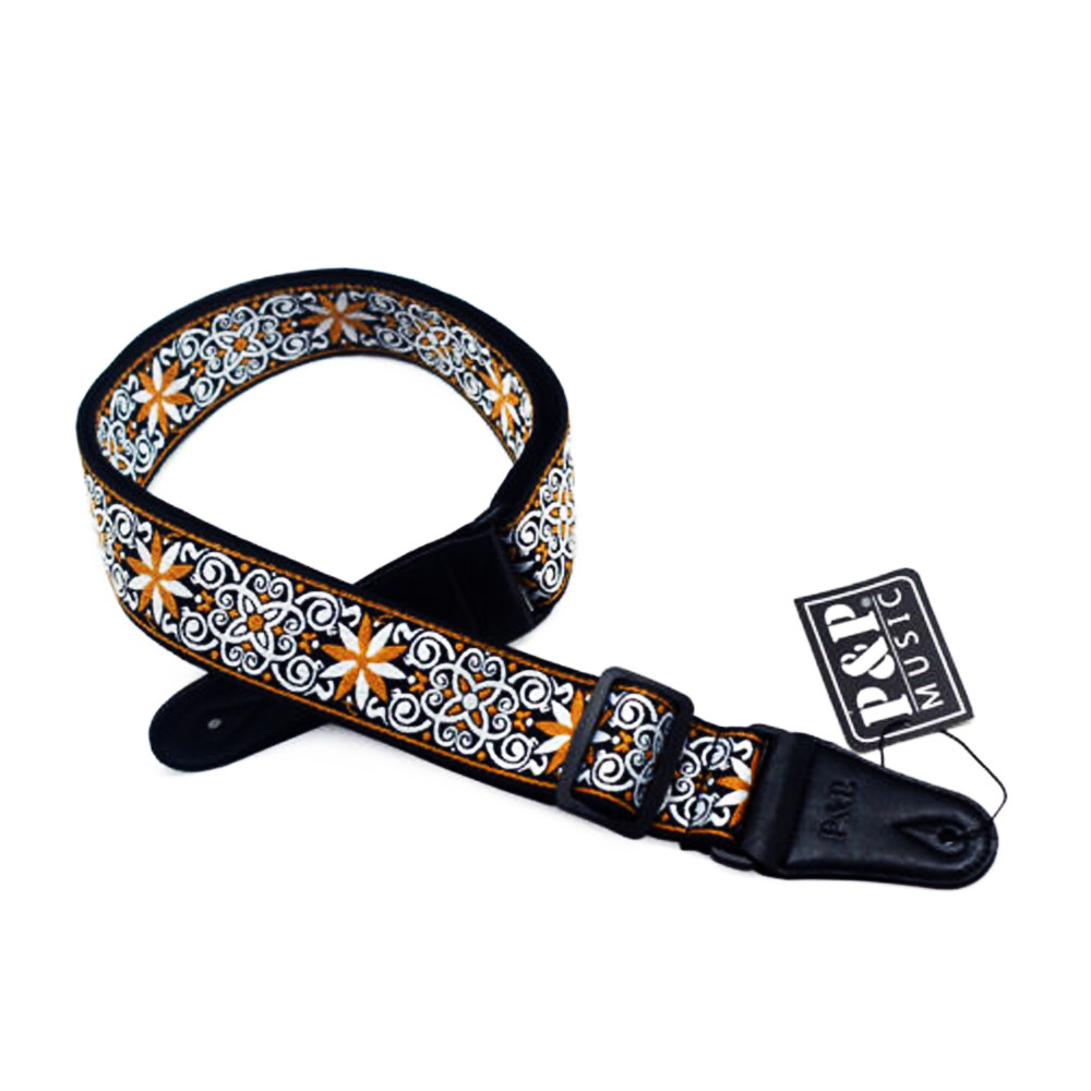 Guitar Straps Vintage Embroidered For Bass Electric Acoustic Guitar Adjustable