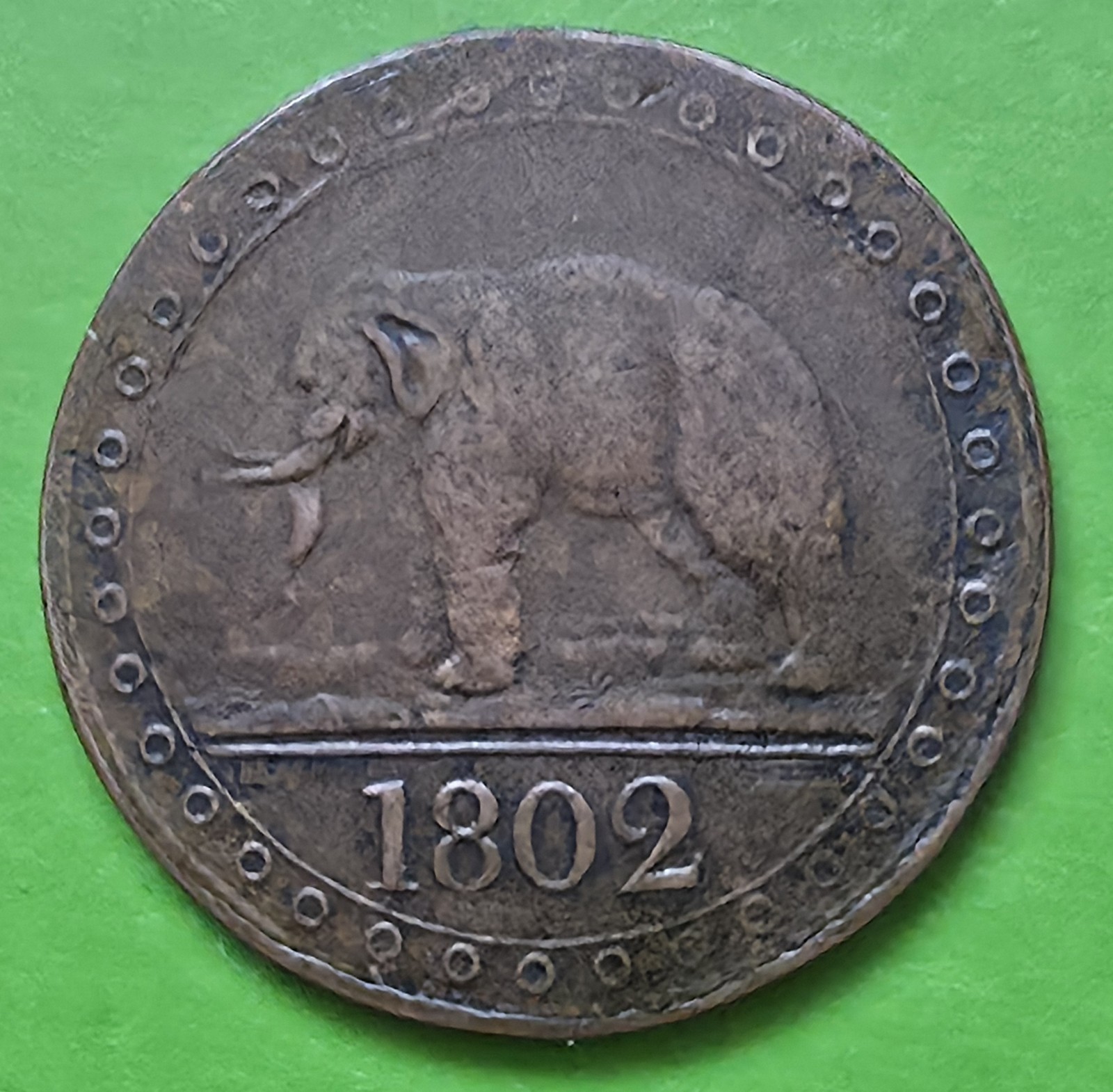 •1802•CEYLON•SRI LANKA•1/48 RIXDOLLAR•XF•