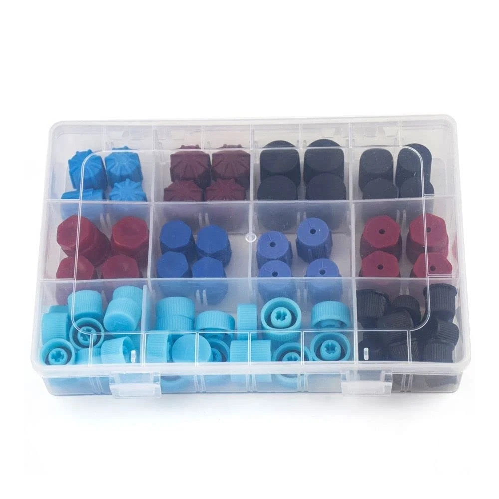 77PCs Car Auto R134a AC A/C System Valve Core Dust Caps Set Air Seal Air Cond... 77PCs Car Auto R134a AC A/C System Valve Core Dust Caps Set Air Seal Air Cond...