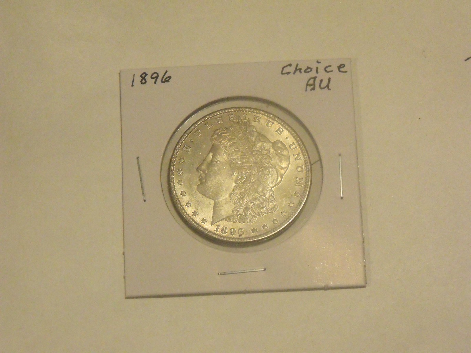 Silver 1896 Morgan Dollar Nice Choice AU condition Silver 1896 Morgan Dollar Nice Choice AU condition