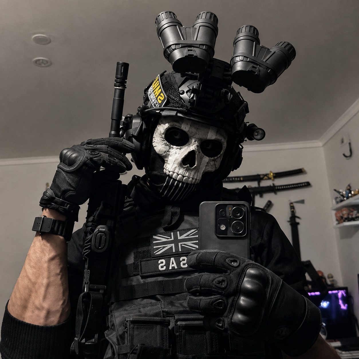Call of Duty Ghost Mask, COD HALLOWEEN Gaming Simon Riley COSPLAY