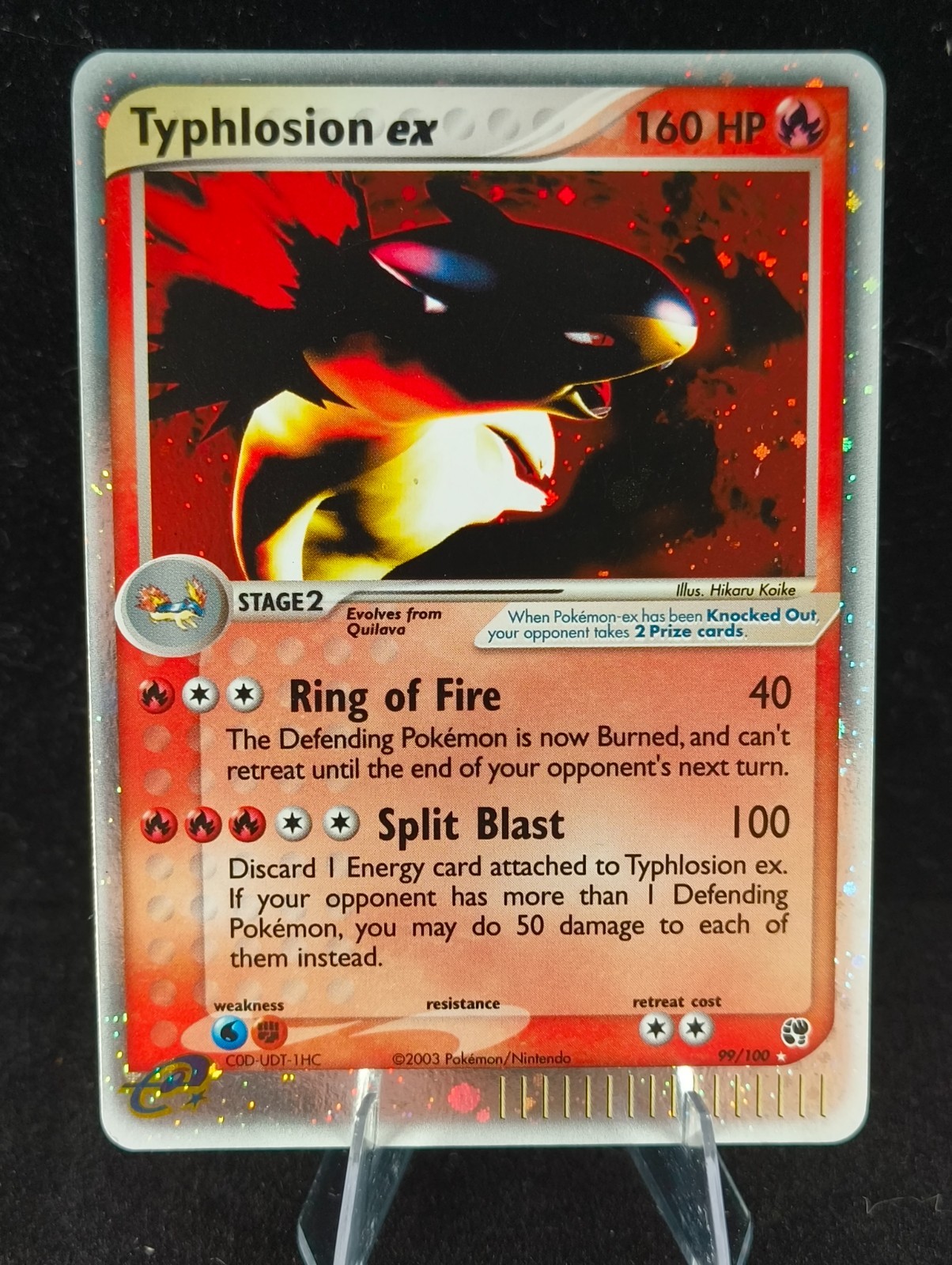 LP | Typhlosion ex | EX Sandstorm | 99/100 | Holo | Rare Holo ex