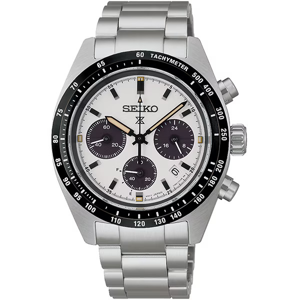SEIKO Prospex SBDL125 White Solar Chronograph Men's Watch New in Box