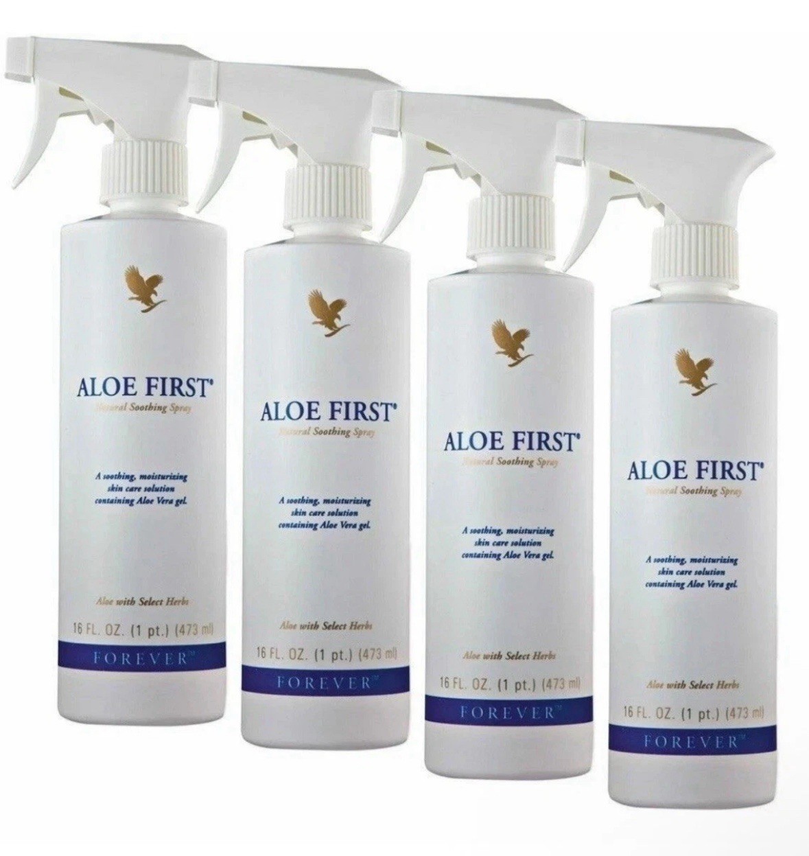 4 bottles forever ALOE FIRST Natural Soothing Spray 16oz