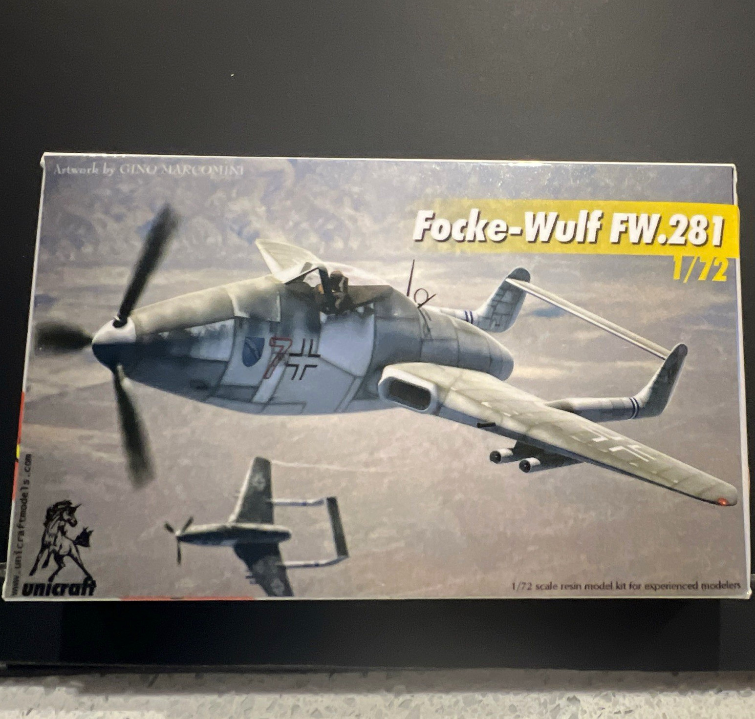 Unicraft Focke-Wulf Fw.281 Resin Airplane Kit, Unassembled 1/72 Unicraft Focke-Wulf Fw.281 Resin Airplane Kit, Unassembled 1/72