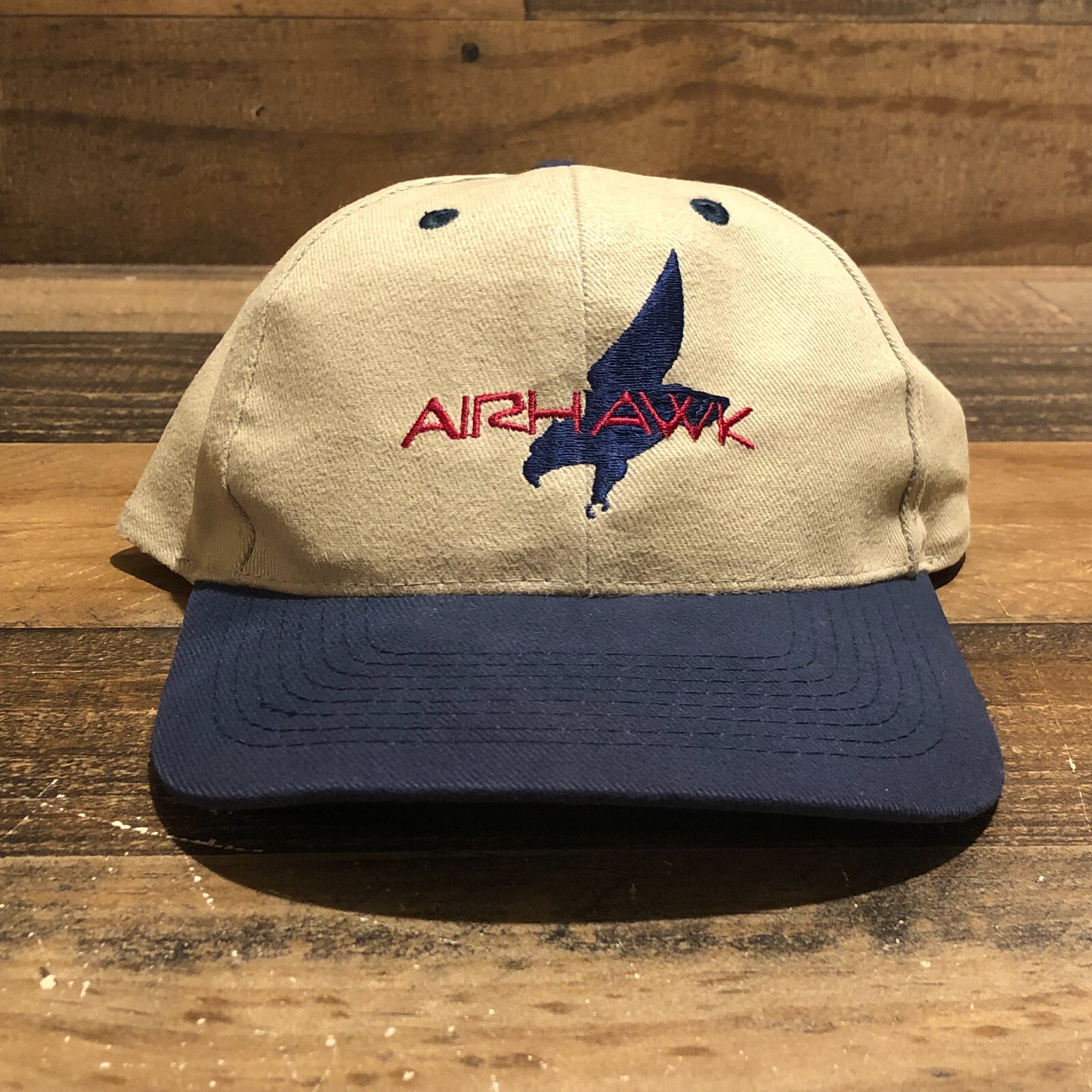 Vintage Airhawk Hat Snapback Cap Mens Beige Blue The Solar Group Y2K 90s Vintage Airhawk Hat Snapback Cap Mens Beige Blue The Solar Group Y2K 90s