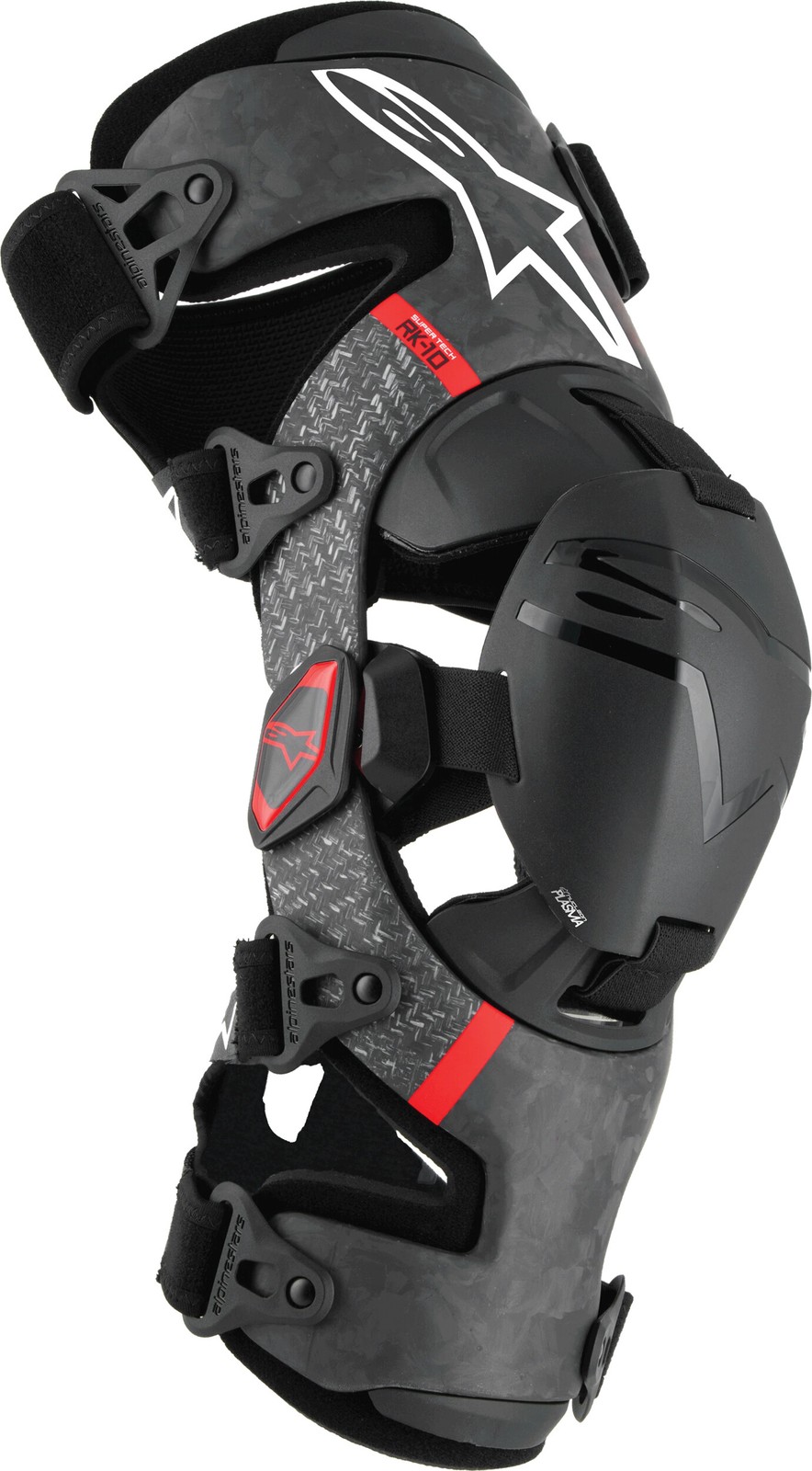 Alpinestars 6501425-13-M Supertech RK-10 Plasma Knee Brace Black/Red Medium