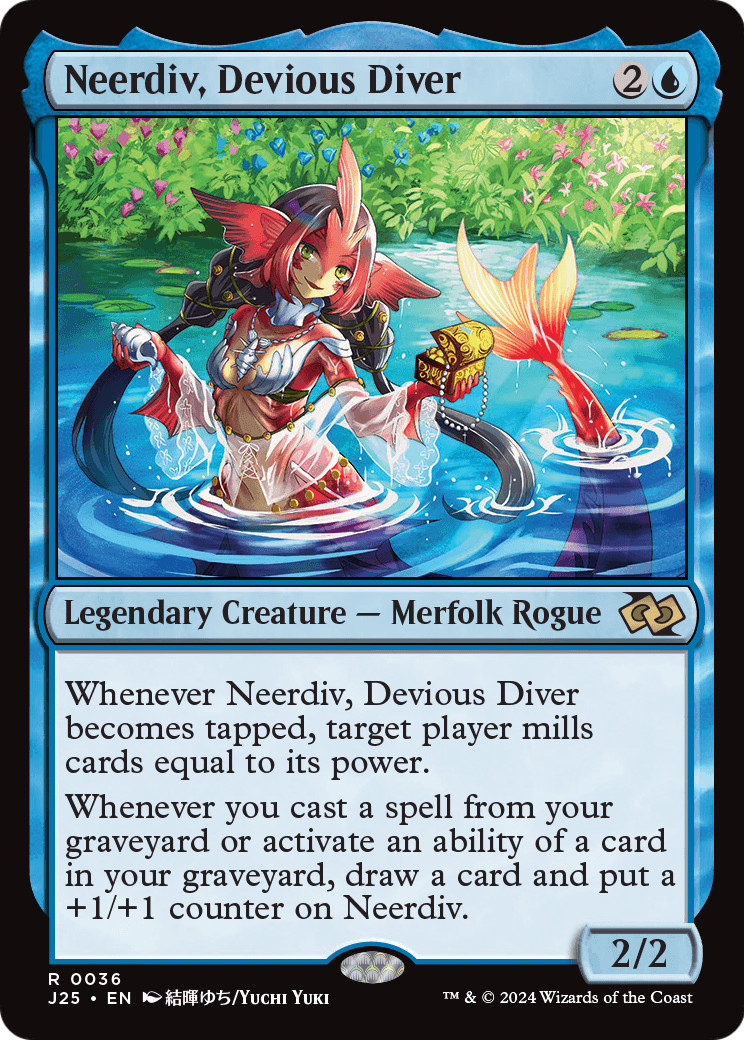 Neerdiv, Devious Diver (Anime) Magic: The Gathering Foundations Jumpstart 36