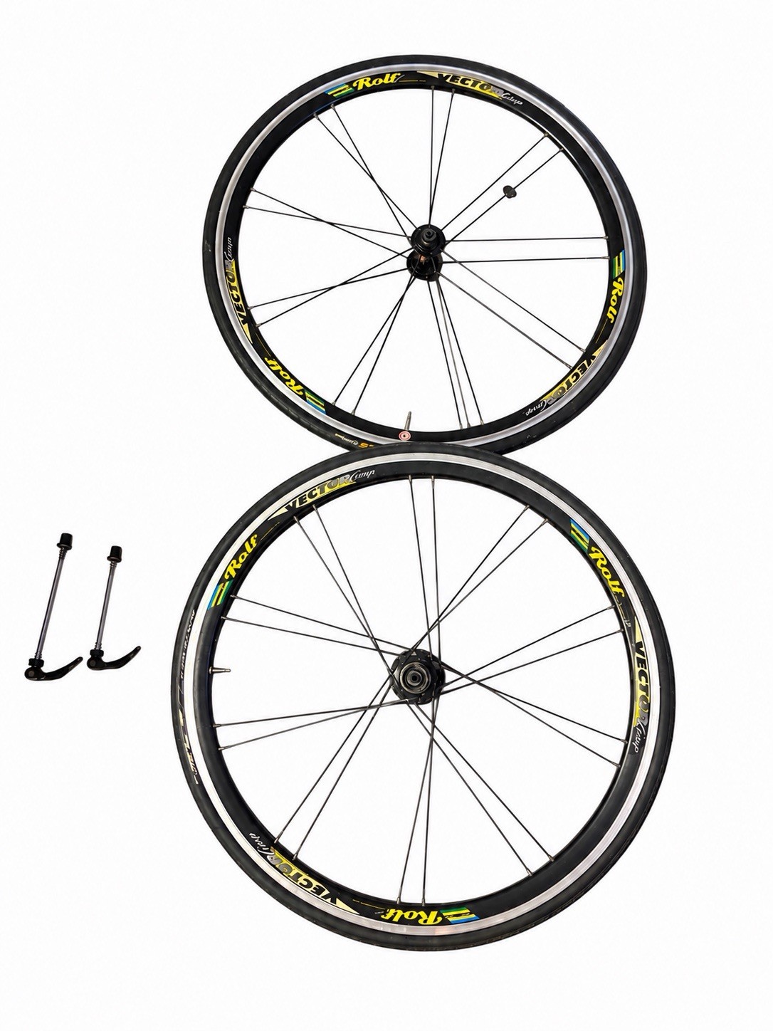 Vintage Rolf Vector Comp 700c Road Bike Wheelset Rim Brake 130 Clincher 8s 9s 10