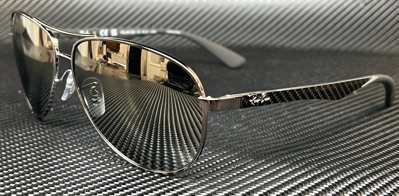 RAY BAN RB8313 004 K6 Titanium Grey Polarized 61 mm Men\'s Sunglasses
