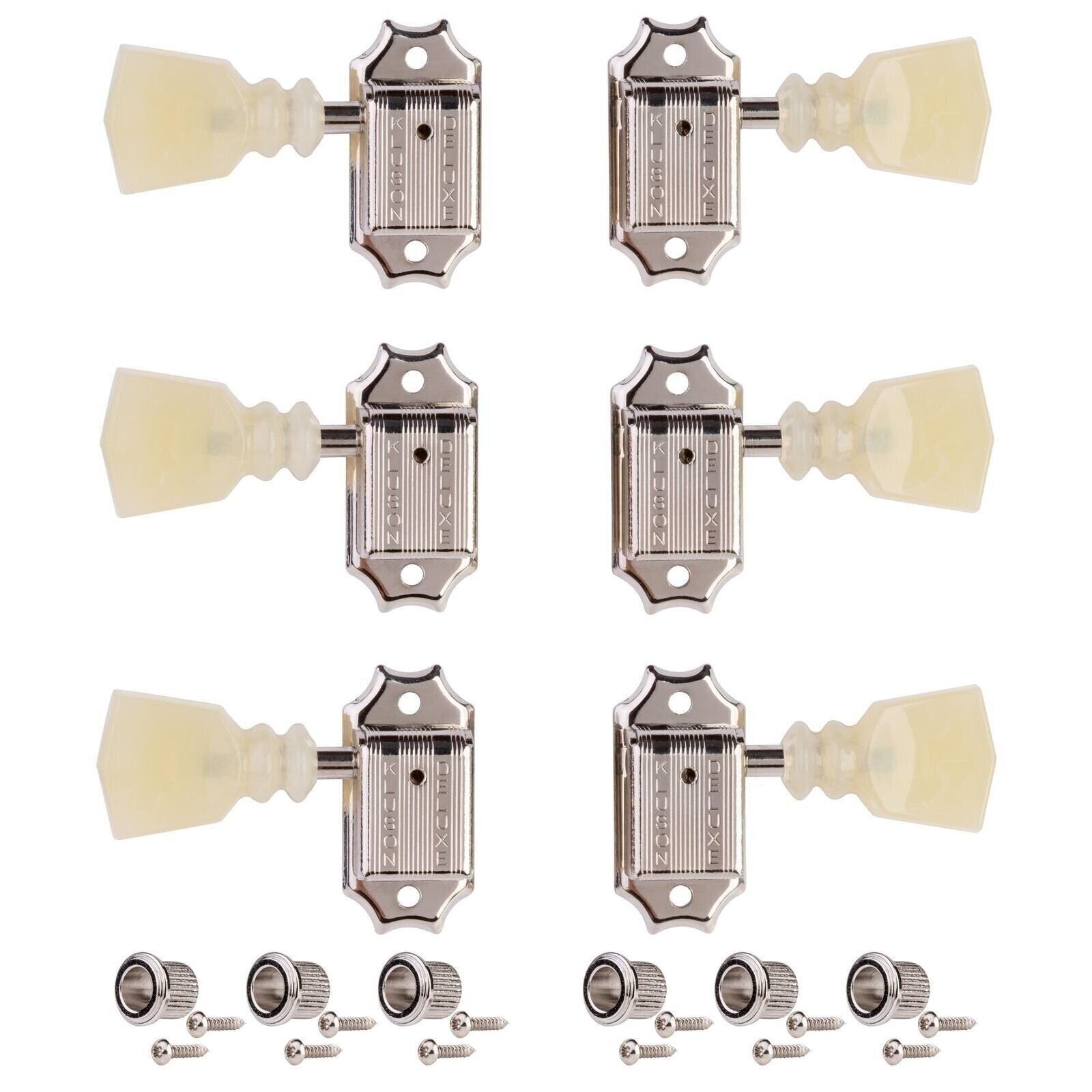Kluson 3+3 Deluxe Series Tuners, Nickel Kluson 3+3 Deluxe Series Tuners, Nickel