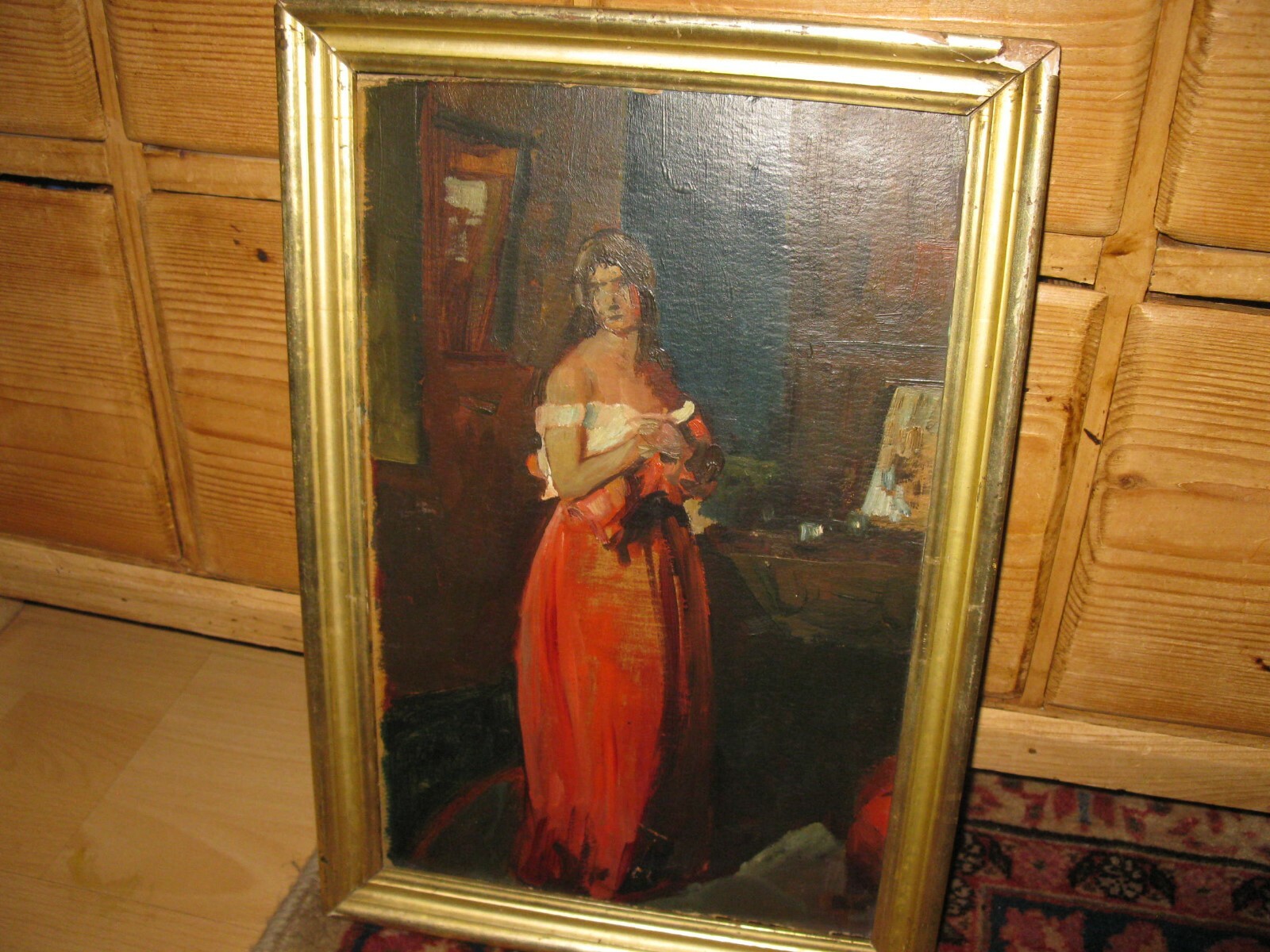 Müller-wischin Anton, 1865 Lady IN Rosso