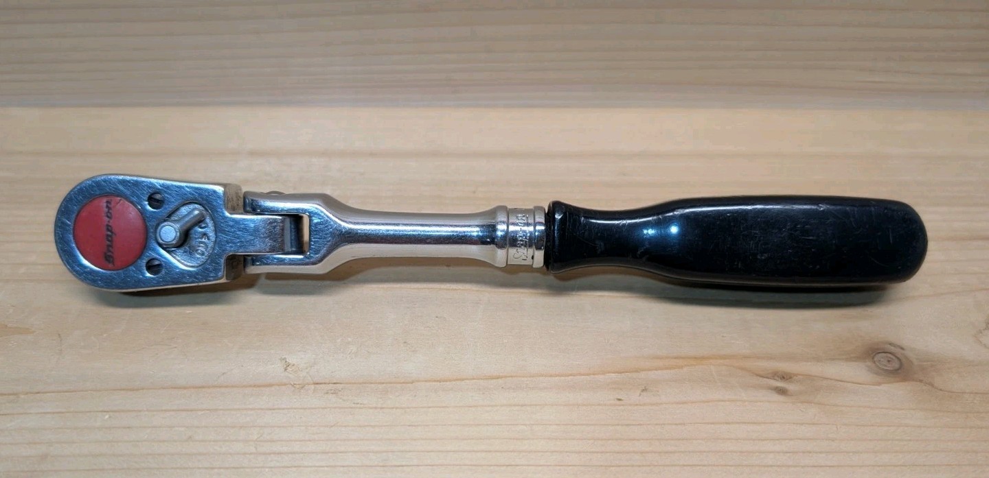 Snap-On F735 Hard Black Short Handle Flex Head 3/8\ Snap-On F735 Hard Black Short Handle Flex Head 3/8\