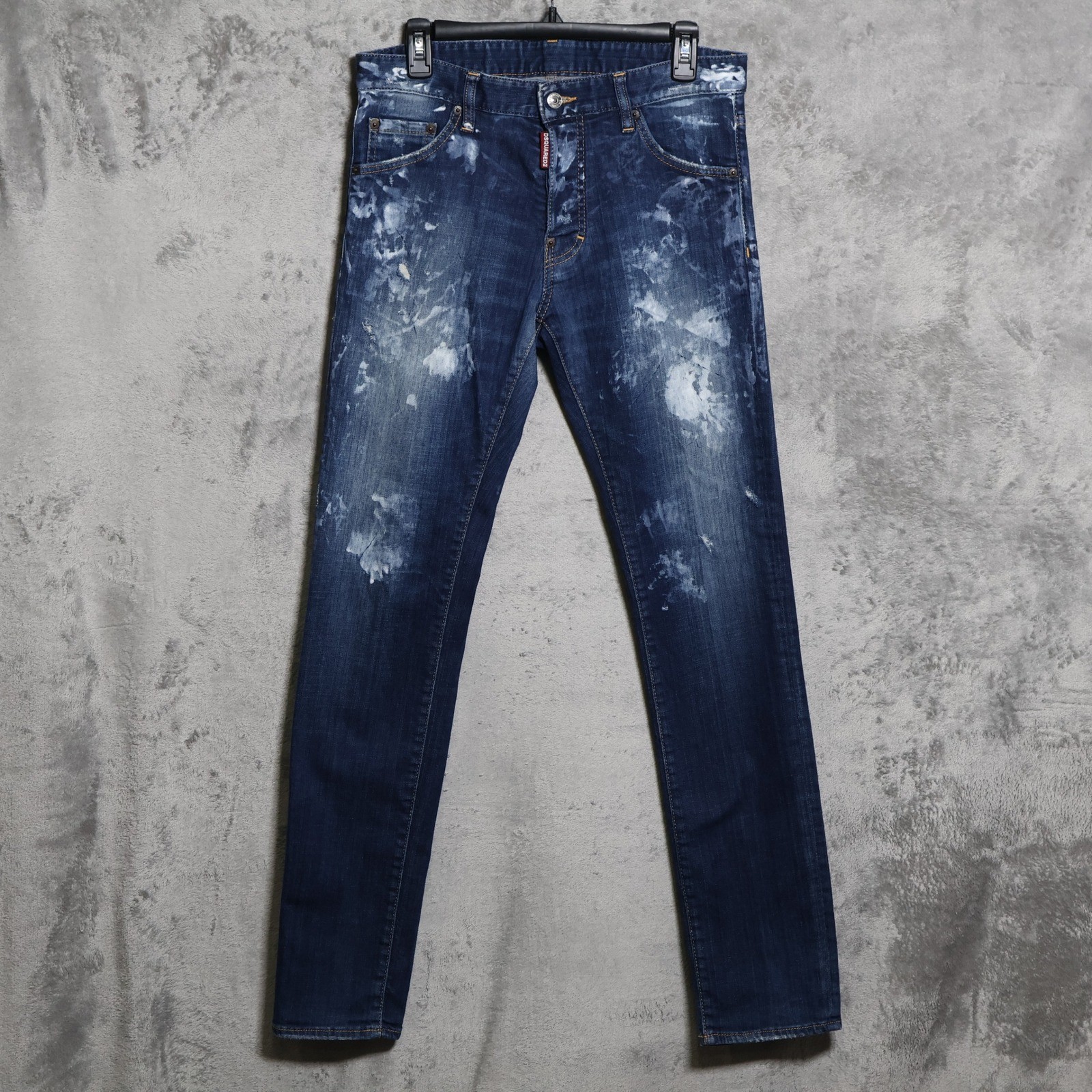 Dsquared2 Cool Guy Jeans Men 32x32 Blue Distressed Paint Splatter Slim Distress Dsquared2 Cool Guy Jeans Men 32x32 Blue Distressed Paint Splatter Slim Distress