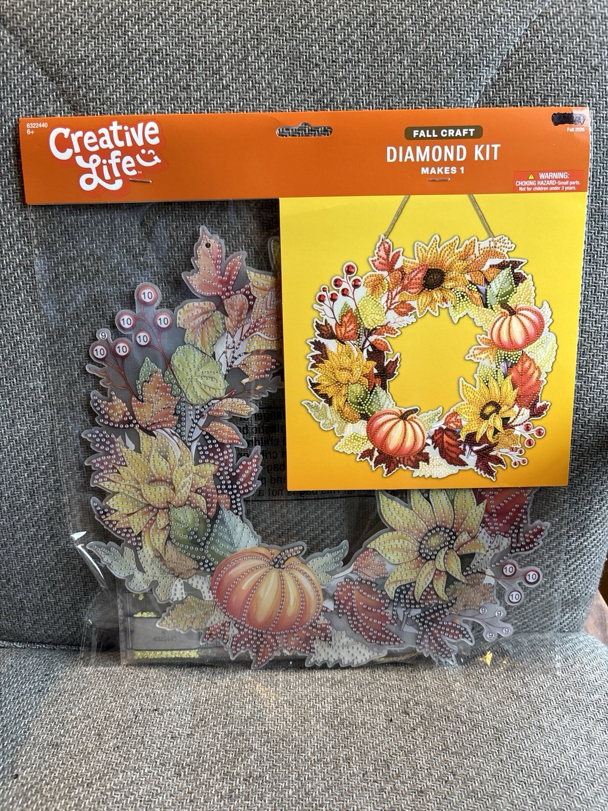 New Creative life Fall Diamond Art Kit Wreath - Thanksgiving Fall 12”